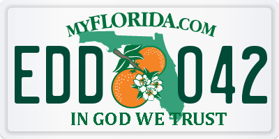 FL license plate EDDO42