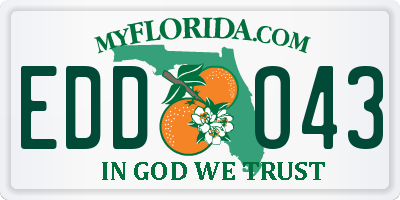 FL license plate EDDO43