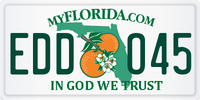 FL license plate EDDO45