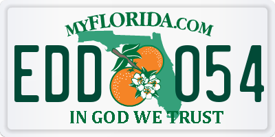FL license plate EDDO54