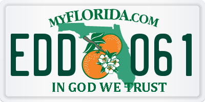 FL license plate EDDO61