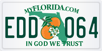 FL license plate EDDO64