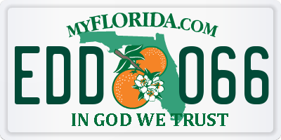 FL license plate EDDO66