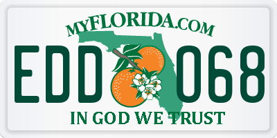 FL license plate EDDO68