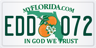 FL license plate EDDO72