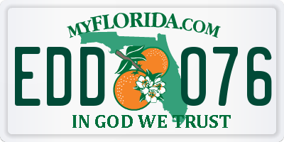 FL license plate EDDO76