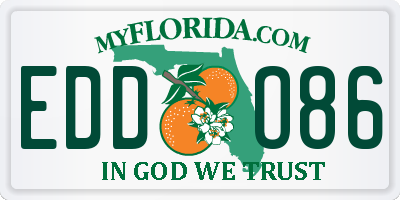FL license plate EDDO86