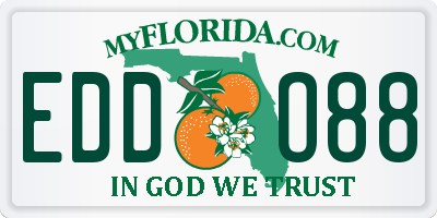 FL license plate EDDO88