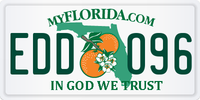 FL license plate EDDO96