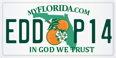 FL license plate EDDP14