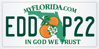 FL license plate EDDP22