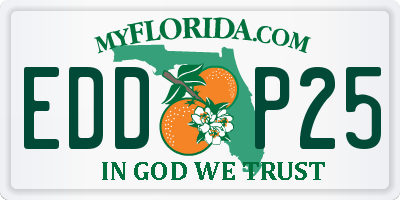 FL license plate EDDP25