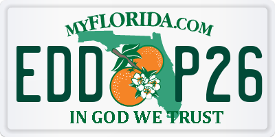 FL license plate EDDP26