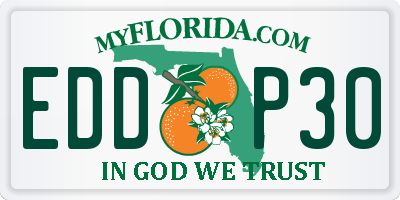 FL license plate EDDP30