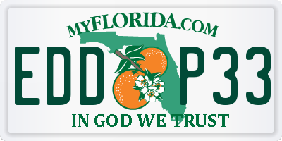 FL license plate EDDP33