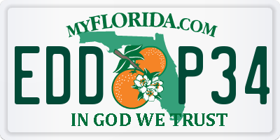FL license plate EDDP34