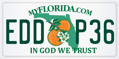 FL license plate EDDP36