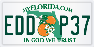 FL license plate EDDP37