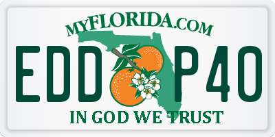 FL license plate EDDP40