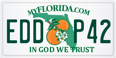 FL license plate EDDP42