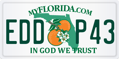 FL license plate EDDP43