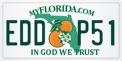 FL license plate EDDP51