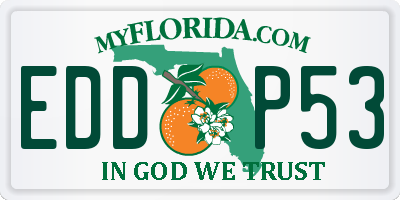 FL license plate EDDP53
