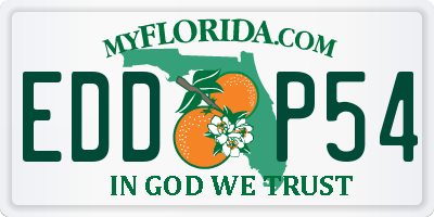 FL license plate EDDP54
