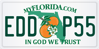 FL license plate EDDP55