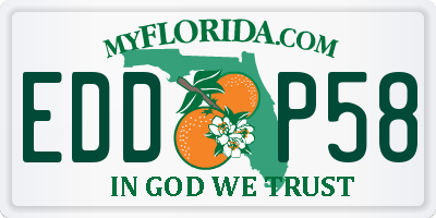 FL license plate EDDP58