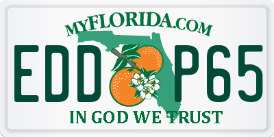 FL license plate EDDP65
