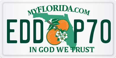 FL license plate EDDP70