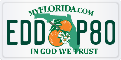 FL license plate EDDP80