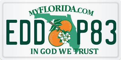 FL license plate EDDP83