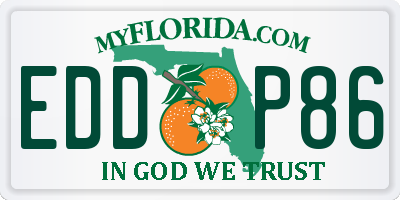 FL license plate EDDP86