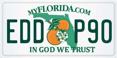FL license plate EDDP90