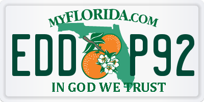 FL license plate EDDP92