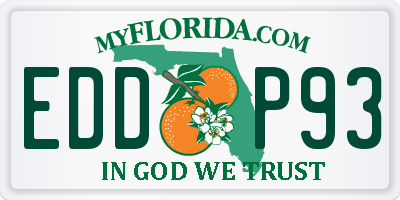 FL license plate EDDP93