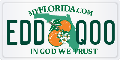 FL license plate EDDQ00