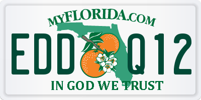 FL license plate EDDQ12