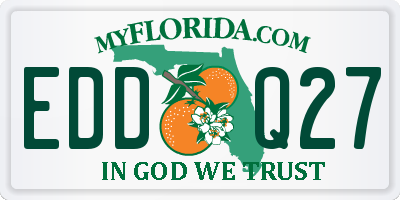 FL license plate EDDQ27