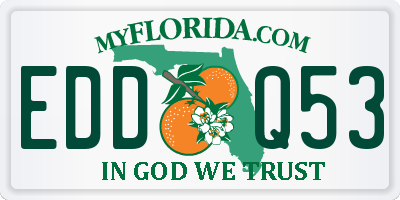 FL license plate EDDQ53