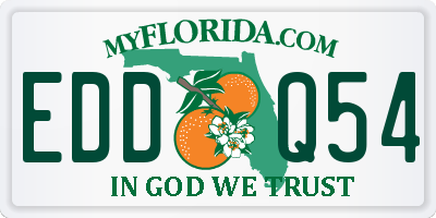 FL license plate EDDQ54