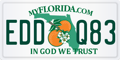 FL license plate EDDQ83