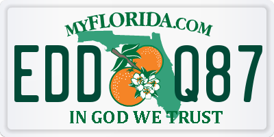 FL license plate EDDQ87