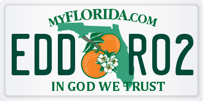 FL license plate EDDR02