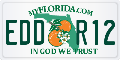 FL license plate EDDR12