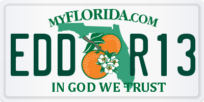FL license plate EDDR13