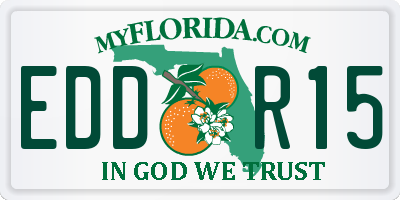 FL license plate EDDR15