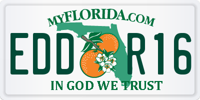 FL license plate EDDR16